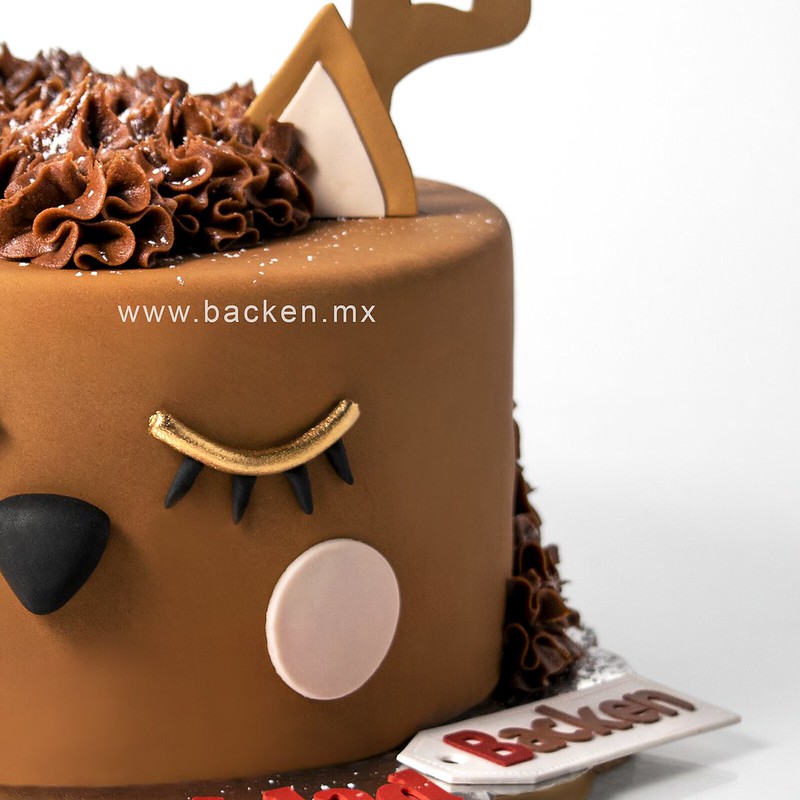 Pastel de reno para navidad