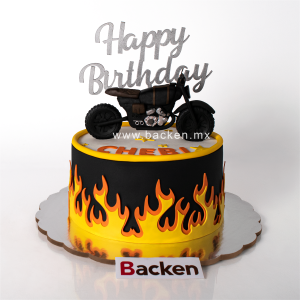 Pastel de Fondant para Hombre con moto
