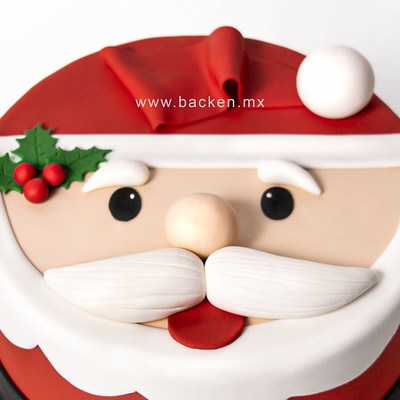 pasteles de fondant santa claus